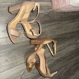 Michael Shannon Gold and Cream Heels